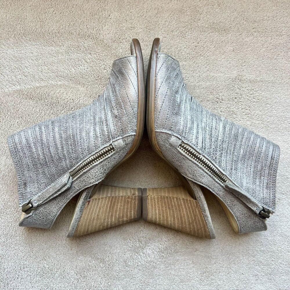 Paul Green  Cayanne Brushed Metallic Smoke Silver Leather Sandals UK 4 US 6.5 - Picture 4 of 16